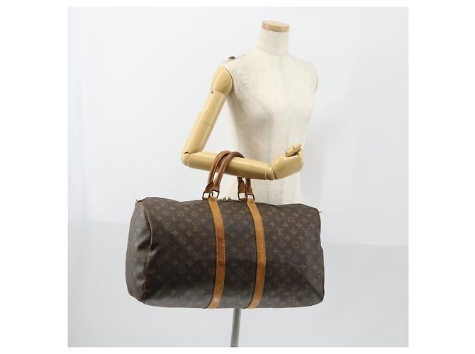 LOUIS VUITTON Borsa Boston Monogram Keepall 50 M41426 Auth LV 152323 Monogramma - vista 23