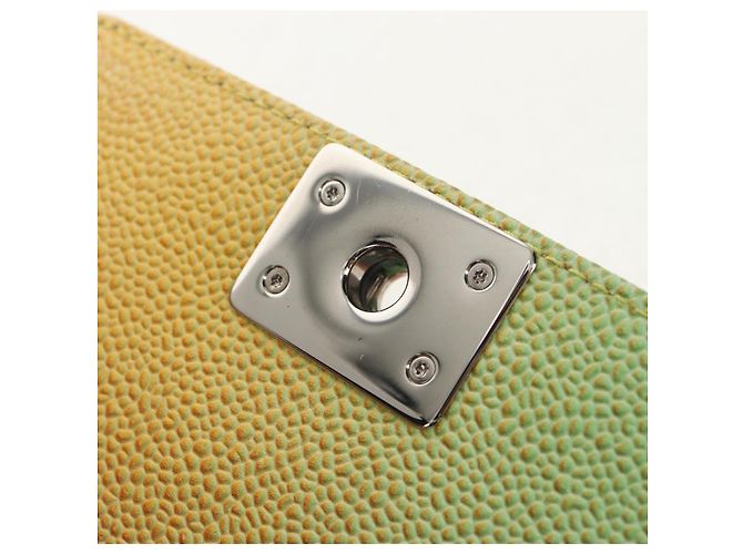 Borsa a Spalla Boy Chanel in Catena in Pelle Caviar Argento Arcobaleno CC Auth 147968SM - vista 22