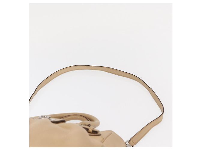 Borsa a mano in pelle Salvatore Ferragamo 2 in 1 Beige Argento Auth BA7666 - vista 15