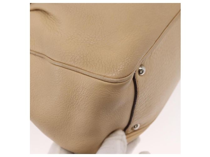 Borsa a mano in pelle Salvatore Ferragamo 2 in 1 Beige Argento Auth BA7666 - vista 17