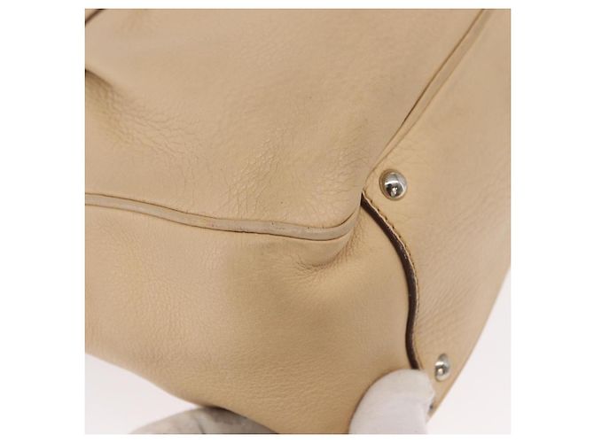 Borsa a mano in pelle Salvatore Ferragamo 2 in 1 Beige Argento Auth BA7666 - vista 9