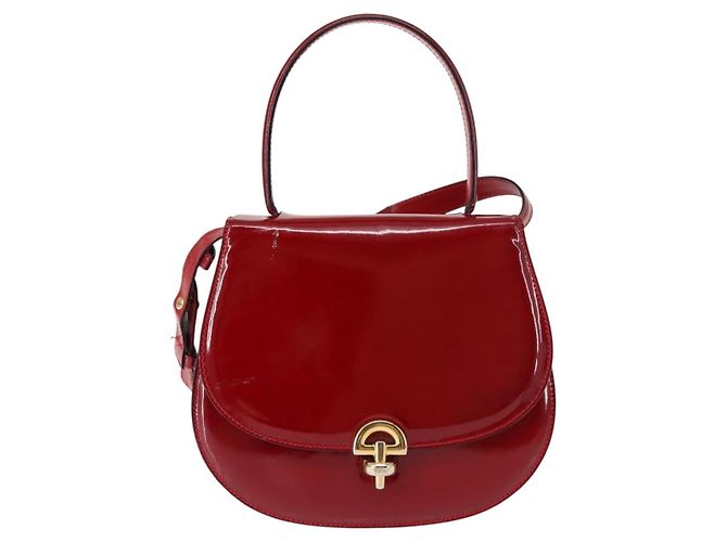 Céline Borsa a Mano CELINE Smalto 2 vie Rosso Oro Auth BA6729 D'oro - vista 13