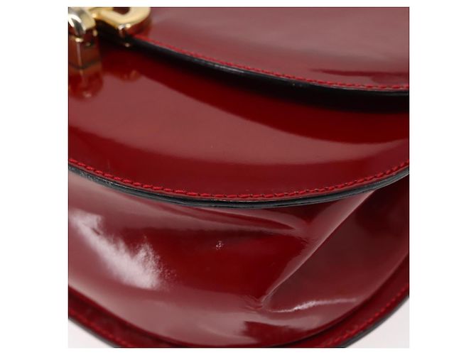 Céline Borsa a Mano CELINE Smalto 2 vie Rosso Oro Auth BA6729 D'oro - vista 17
