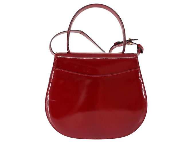 Céline Borsa a Mano CELINE Smalto 2 vie Rosso Oro Auth BA6729 D'oro - vista 2