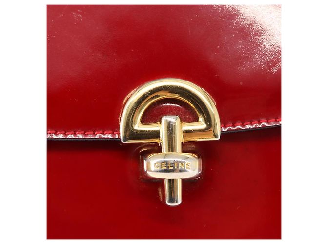 Céline Borsa a Mano CELINE Smalto 2 vie Rosso Oro Auth BA6729 D'oro - vista 20