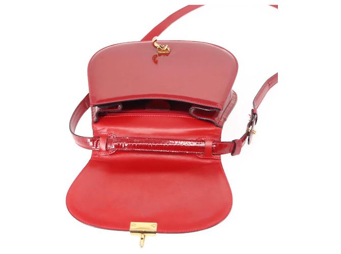 Céline Borsa a Mano CELINE Smalto 2 vie Rosso Oro Auth BA6729 D'oro - vista 21