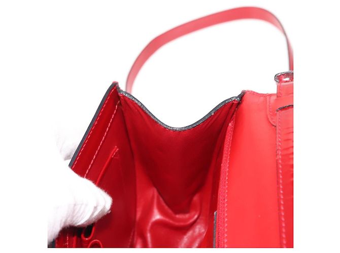 Céline Borsa a Mano CELINE Smalto 2 vie Rosso Oro Auth BA6729 D'oro - vista 24