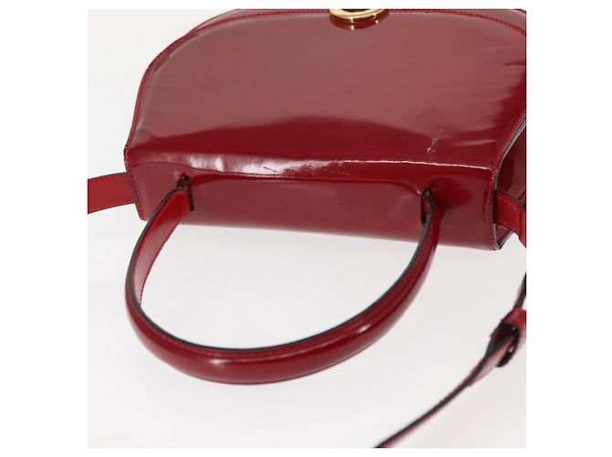 Céline Borsa a Mano CELINE Smalto 2 vie Rosso Oro Auth BA6729 D'oro - vista 6