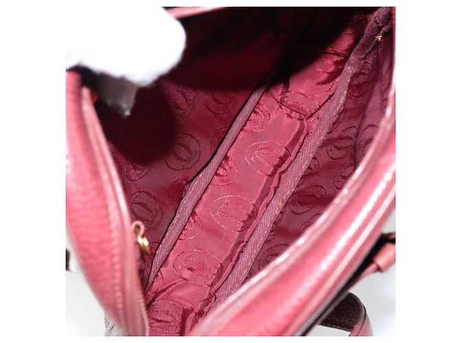 Cartier Borsa a spalla Must Line in pelle bordeaux e oro Auth bs29989 D'oro Bordò - vista 12