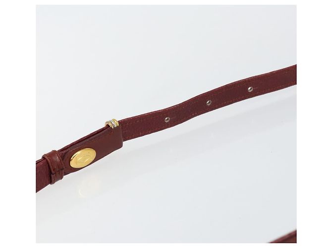 Cartier Borsa a spalla Must Line in pelle bordeaux e oro Auth bs29989 D'oro Bordò - vista 8