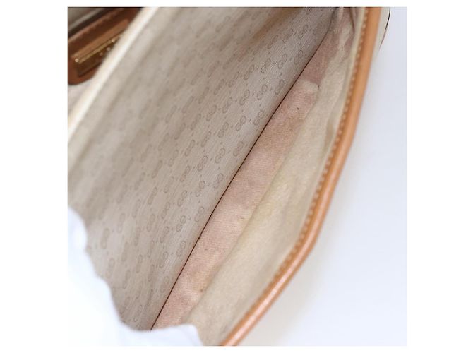 Gucci Borsa a spalla Micro GG Supreme in PVC Bianco Oro Auth BA6748 D'oro - vista 23