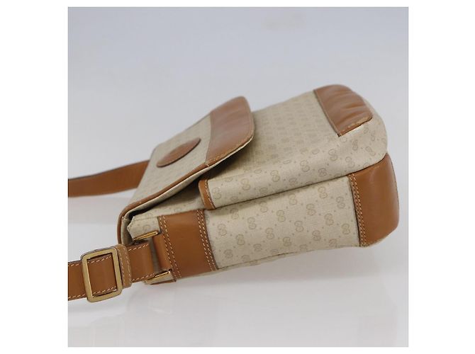 Gucci Borsa a spalla Micro GG Supreme in PVC Bianco Oro Auth BA6748 D'oro - vista 3