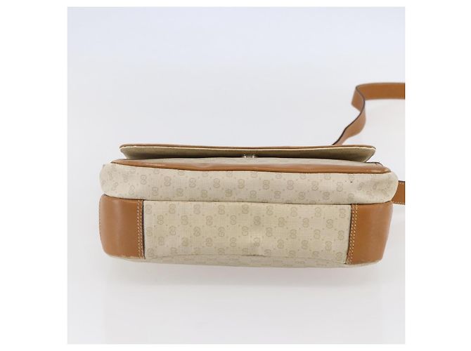 Gucci Borsa a spalla Micro GG Supreme in PVC Bianco Oro Auth BA6748 D'oro - vista 5