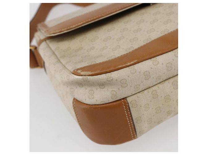 Gucci Borsa a spalla Micro GG Supreme in PVC Bianco Oro Auth BA6748 D'oro - vista 8
