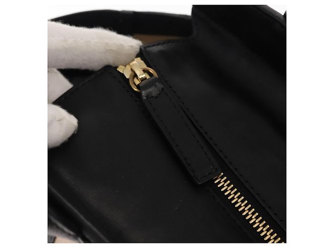 Chloé Borsa Tote in Pelle Chloe Alison Rosa Nera Auth am9218 Nero - vista 10
