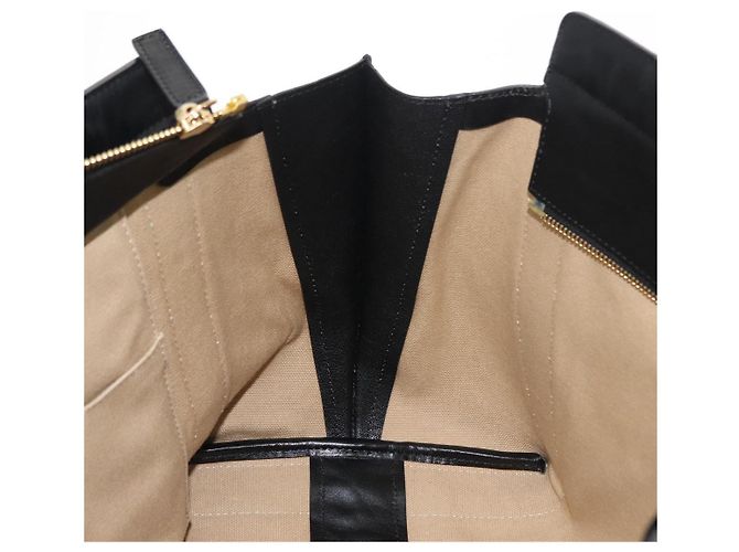 Chloé Borsa Tote in Pelle Chloe Alison Rosa Nera Auth am9218 Nero - vista 17