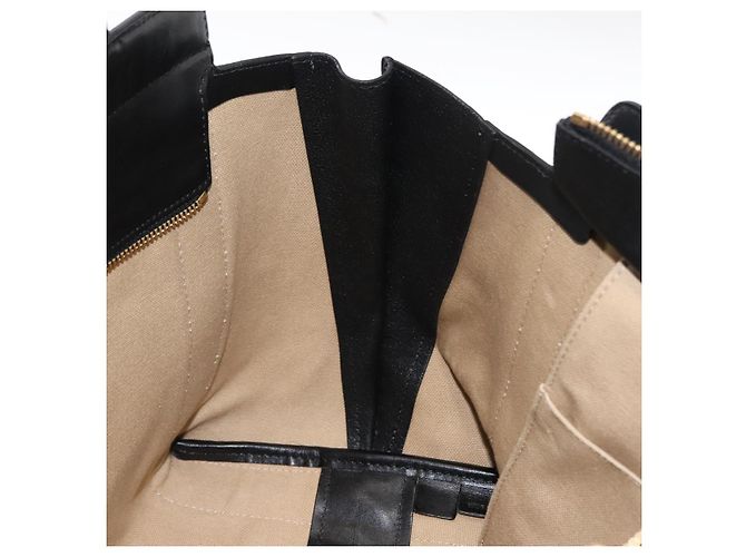 Chloé Borsa Tote in Pelle Chloe Alison Rosa Nera Auth am9218 Nero - vista 18