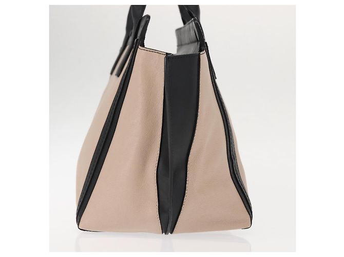 Chloé Borsa Tote in Pelle Chloe Alison Rosa Nera Auth am9218 Nero - vista 3