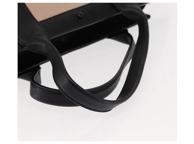 Chloé Borsa Tote in Pelle Chloe Alison Rosa Nera Auth am9218 Nero - vista 7