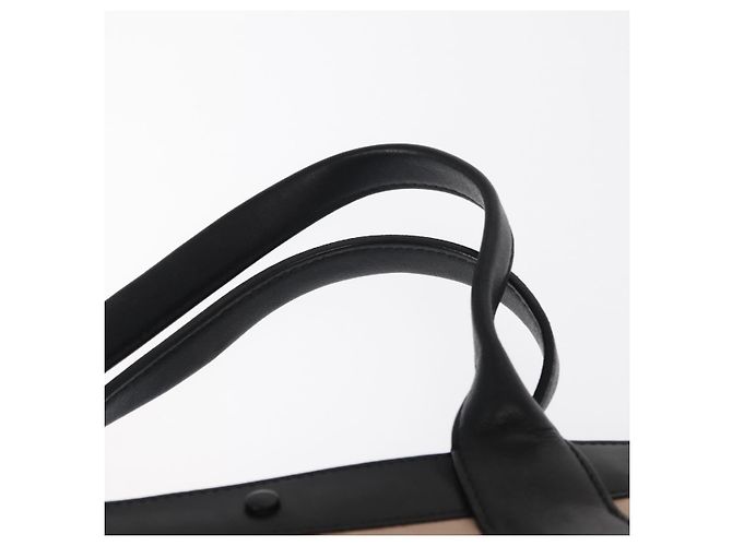 Chloé Borsa Tote in Pelle Chloe Alison Rosa Nera Auth am9218 Nero - vista 8