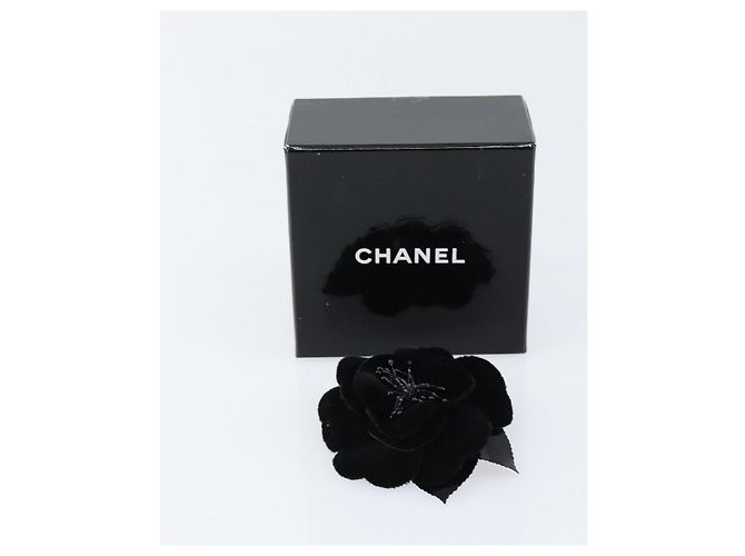 Spilla CHANEL Velluto Nero CC Auth BA7736 - vista 8