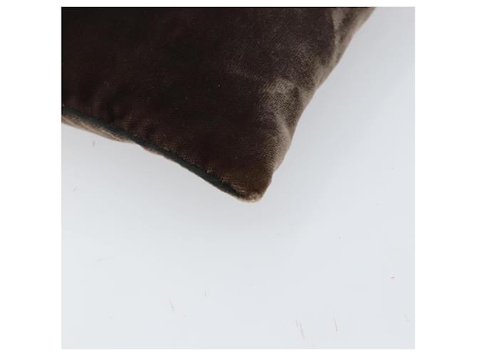 Borsa a Spalla PRADA Velluto Marrone Auth am9681 - vista 15