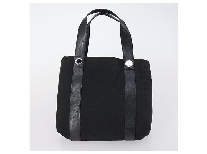 Bulgari Borsa Tote BVLGARI Burberry Nova Check in nylon e tela 2 pezzi nero beige Auth 152213 - vista 11