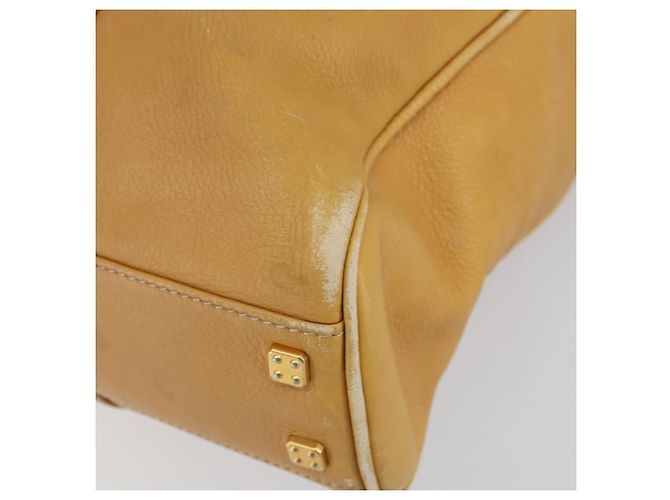 LOEWE Borsa Tote Anagram Pelle Beige Oro Auth 149645 D'oro - vista 15