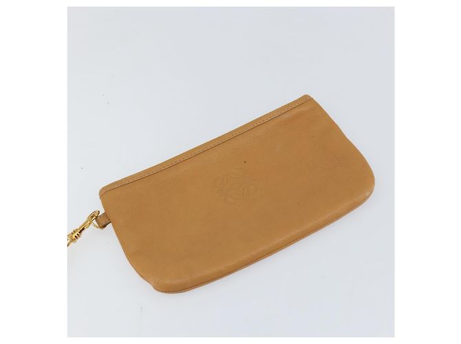 LOEWE Borsa Tote Anagram Pelle Beige Oro Auth 149645 D'oro - vista 19