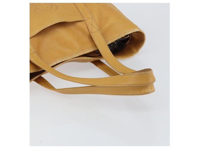 LOEWE Borsa Tote Anagram Pelle Beige Oro Auth 149645 D'oro - vista 7