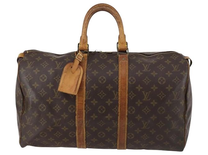 LOUIS VUITTON Borsa Boston Monogram Keepall 45 M41428 LV Auth 142486 Monogramma - vista 13