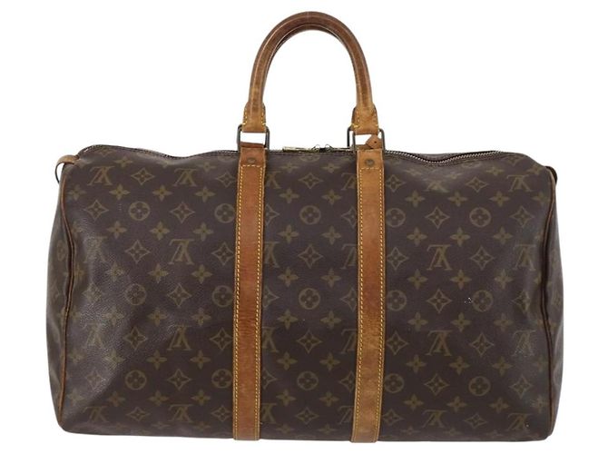 LOUIS VUITTON Borsa Boston Monogram Keepall 45 M41428 LV Auth 142486 Monogramma - vista 2