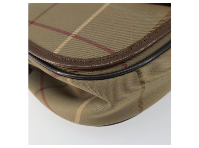 Autre Marque Borsa a Spalla Burberrys Nova Check in Tela Beige Oro Auth th6370 D'oro - vista 14