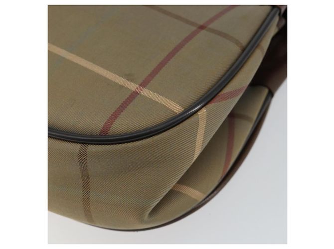 Autre Marque Borsa a Spalla Burberrys Nova Check in Tela Beige Oro Auth th6370 D'oro - vista 15