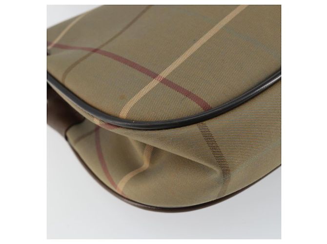 Autre Marque Borsa a Spalla Burberrys Nova Check in Tela Beige Oro Auth th6370 D'oro - vista 16