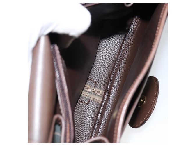Autre Marque Borsa a Spalla Burberrys Nova Check in Tela Beige Oro Auth th6370 D'oro - vista 20