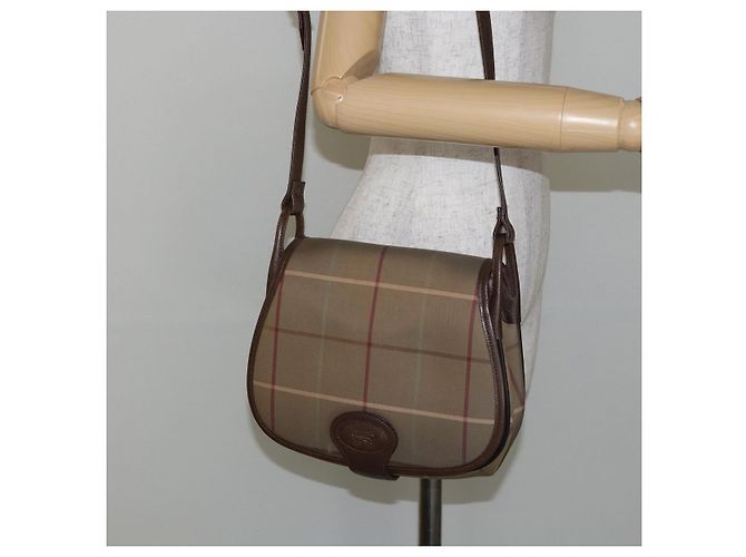Autre Marque Borsa a Spalla Burberrys Nova Check in Tela Beige Oro Auth th6370 D'oro - vista 22