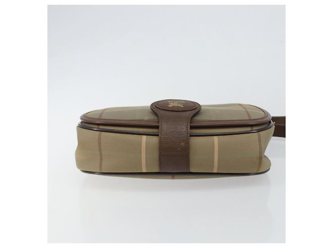 Autre Marque Borsa a Spalla Burberrys Nova Check in Tela Beige Oro Auth th6370 D'oro - vista 5