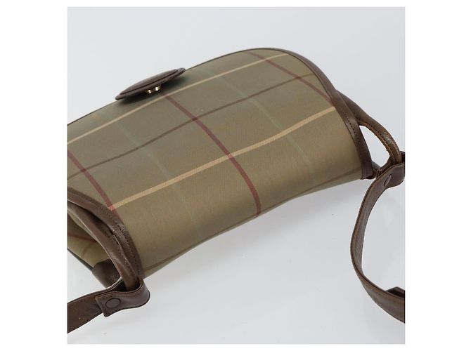 Autre Marque Borsa a Spalla Burberrys Nova Check in Tela Beige Oro Auth th6370 D'oro - vista 6