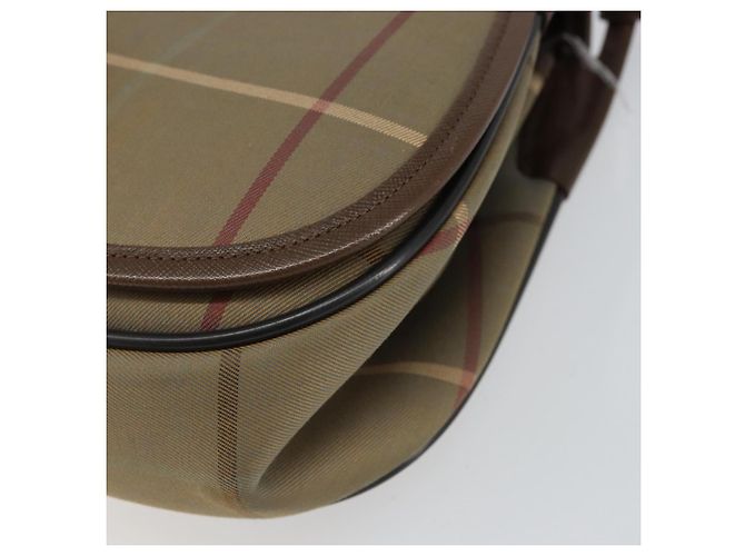 Autre Marque Borsa a Spalla Burberrys Nova Check in Tela Beige Oro Auth th6370 D'oro - vista 9