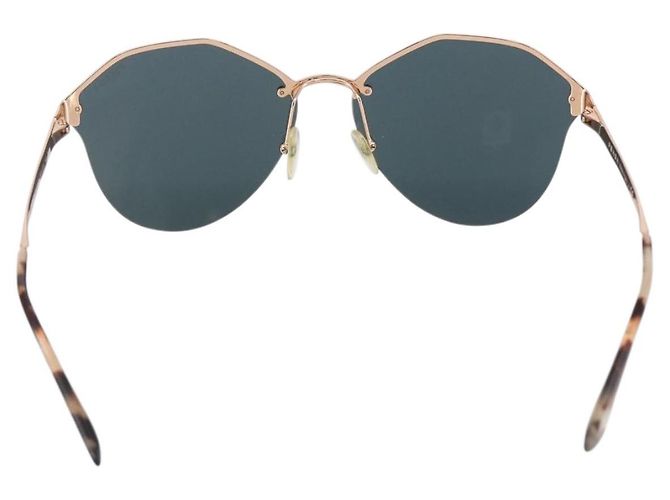 Occhiali da sole PRADA metallo plastica Viola Champagne Oro Auth BA6880 D'oro Porpora - vista 3