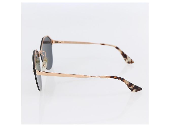Occhiali da sole PRADA metallo plastica Viola Champagne Oro Auth BA6880 D'oro Porpora - vista 5