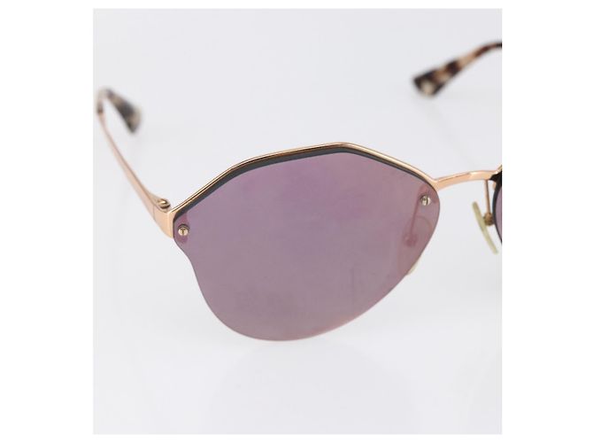 Occhiali da sole PRADA metallo plastica Viola Champagne Oro Auth BA6880 D'oro Porpora - vista 6