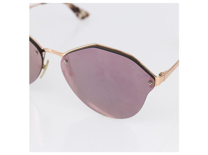 Occhiali da sole PRADA metallo plastica Viola Champagne Oro Auth BA6880 D'oro Porpora - vista 7