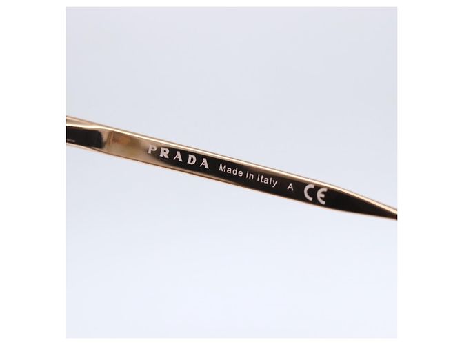 Occhiali da sole PRADA metallo plastica Viola Champagne Oro Auth BA6880 D'oro Porpora - vista 9