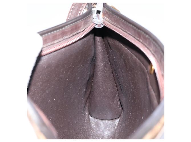 Bolsa de Ombro em Lona Trotter Christian Dior Marrom Dourado Auth BA6578 - vista 18