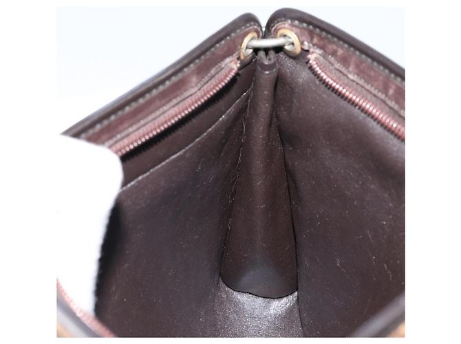 Bolsa de Ombro em Lona Trotter Christian Dior Marrom Dourado Auth BA6578 - vista 19