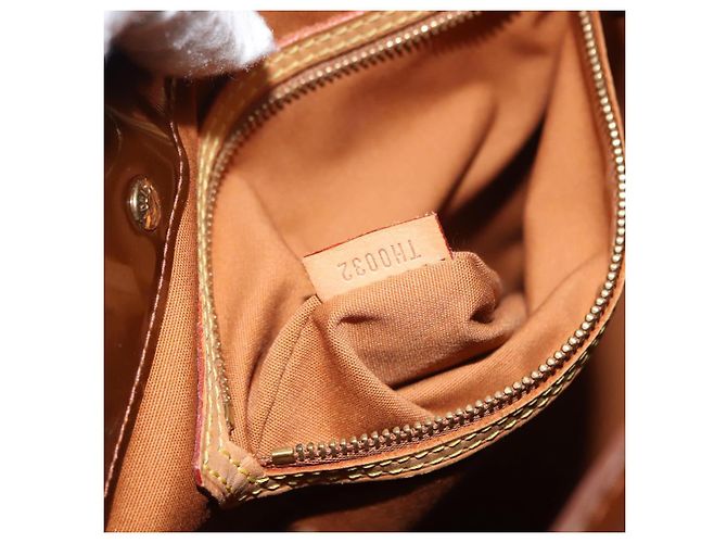 LOUIS VUITTON Monogram Vernis Reade MM Borsa a Mano Bronzo M91143 LV Auth 147200 - vista 12