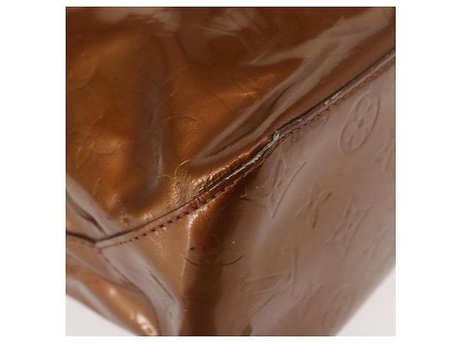 LOUIS VUITTON Monogram Vernis Reade MM Borsa a Mano Bronzo M91143 LV Auth 147200 - vista 16