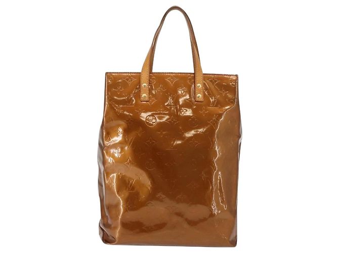 LOUIS VUITTON Monogram Vernis Reade MM Borsa a Mano Bronzo M91143 LV Auth 147200 - vista 2